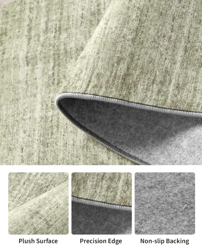 Miniatura 5 de Art&Tuft Alfombra de Pasillo 2x10 - Alfombras de Pasillo Lavables, Alfombra de Pasillo Antideslizante para Pasillo, Textura de Rayas de Pelo Alto