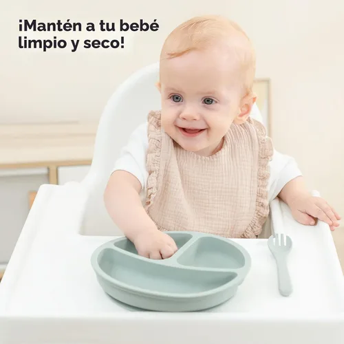 Miniatura 2 de Bearmoss Paquete de 8 baberos de muselina para babeo y dentición, baberos suaves para niñas, niños, recién nacidos Rosa Púrpura