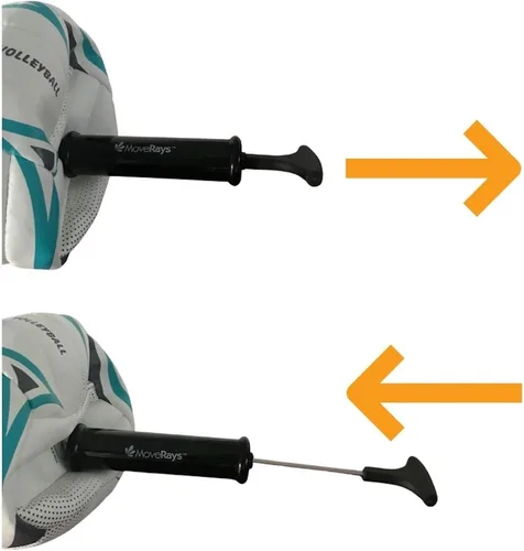 Miniatura 4 de Bomba de aire de bola con aguja, negro, 8", PVC