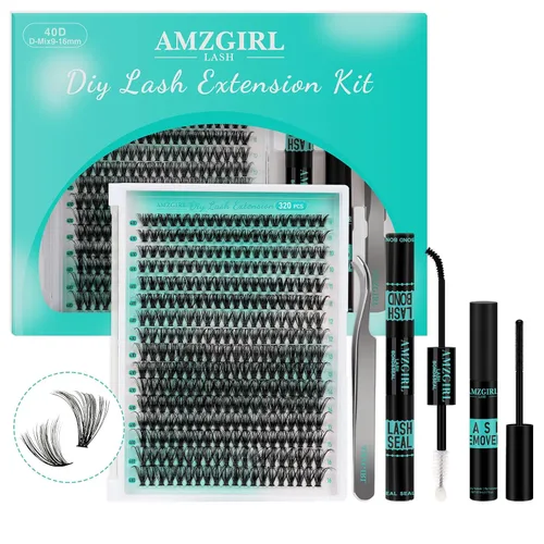 Miniatura 13 de Kit de Extensión de Pestañas, Kit de Racimos de Pestañas DIY 168Pcs con Pegamento de Unión y Sello Impermeable, Removedor de Pestañas para Kit