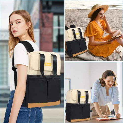 Miniatura 7 de Scothen Mochila Enfriadora con Doble Cubierta y 12 Paquetes de Hielo - Mantiene 36 Latas Frías por Hasta 24 Horas - Mochila Enfriadora Aislada