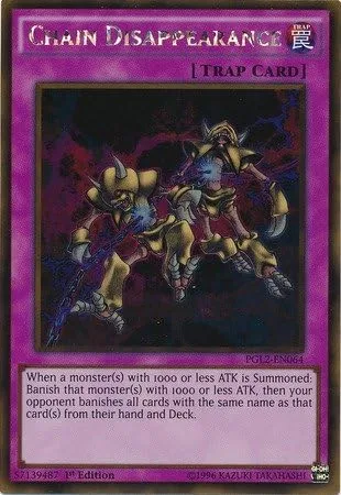 YU-GI-OH! - Desaparición de la cadena (PGL2-EN064) - Oro Premium: Retorno del Bling - 1ª Edición - Oro Raro