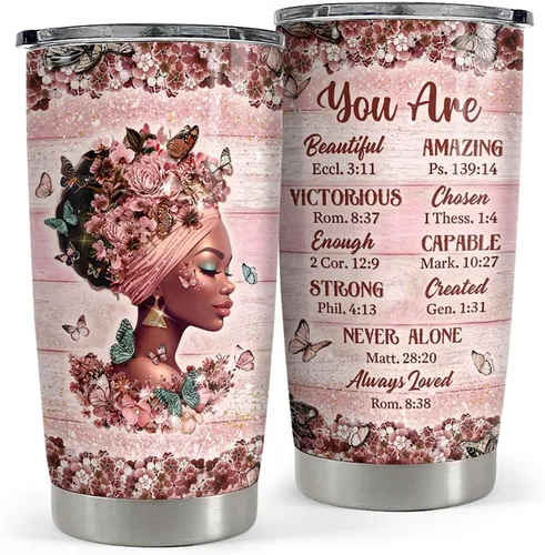 Miniatura 35 de SANDJEST Vaso Térmico para Parejas de 20oz Regalos para Esposa Esposo Calavera Parejas Vasos Térmicos de Acero Inoxidable Taza de Viaje para Café