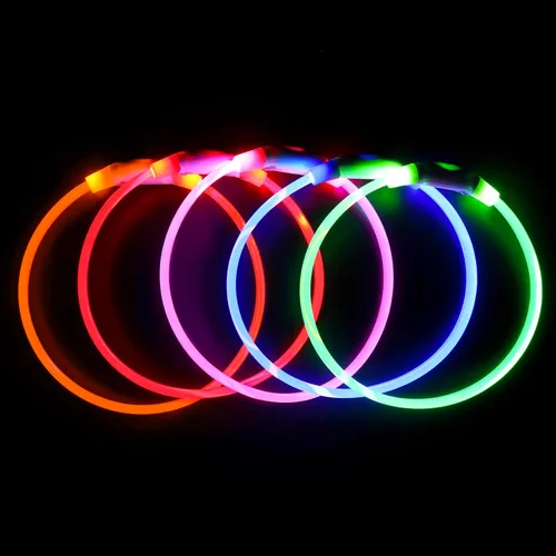 Miniatura 7 de Vizpet - Collares para perros pequeños, collar ajustable con luz LED, recargable por USB, collar de seguridad brillante para gatos y perros (naranja)