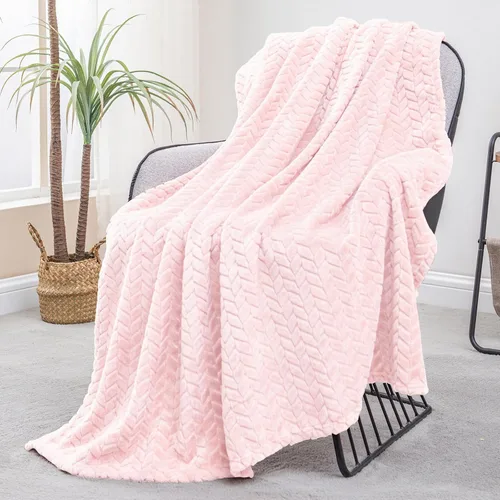 Miniatura 32 de Exclusivo Mezcla - Manta de forro polar tamaño individual para cama, 90x66 pulgadas, mantas suaves y acogedoras de franela jacquard, ligeras y Verde