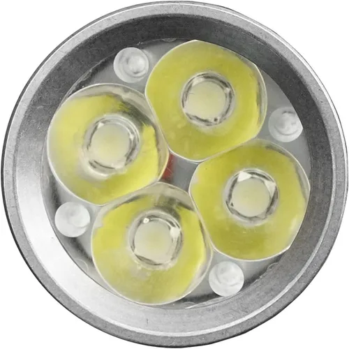 Miniatura 5 de MecArmy Linterna ultra brillante de acero inoxidable PS16, 2000 lúmenes con 4 LED XP-G2, linterna compacta EDC recargable por USB, de larga
