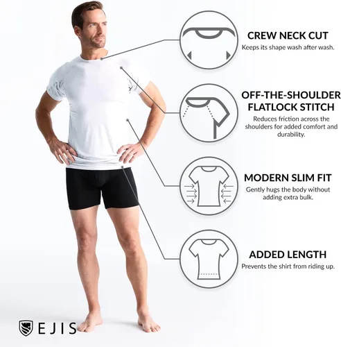 Miniatura 5 de Ejis Sudor Defense Undershirt Cuello Redondo A Prueba de Sudor en las Axilas Micro Modal