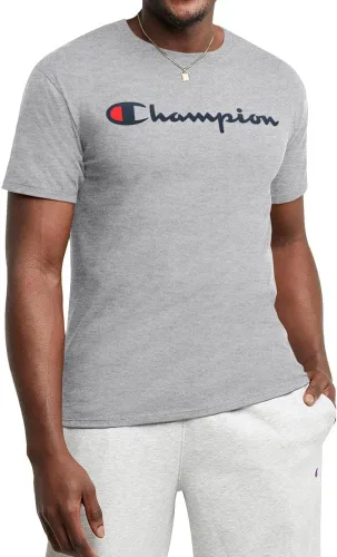 Champion Camiseta para hombre, camiseta de algodón de peso medio con cuello redondo para hombre, camiseta para hombre, con texto en inglés (regular