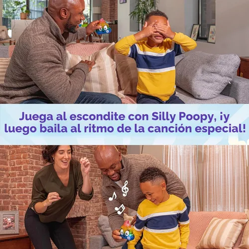 Miniatura 4 de What Do You Meme? Silly Poopy's Hide & Seek - Juguete de popó con los colores del arco iris que habla y canta, para fomentar el juego activo a