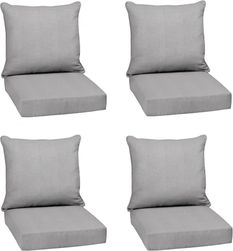 Miniatura 43 de Arden Outdoor Deep Seat Cushion Set, 24 x 24 pulgadas, Cojín para exteriores resistente al clima, a la lluvia y a la decoloración para silla, sofá