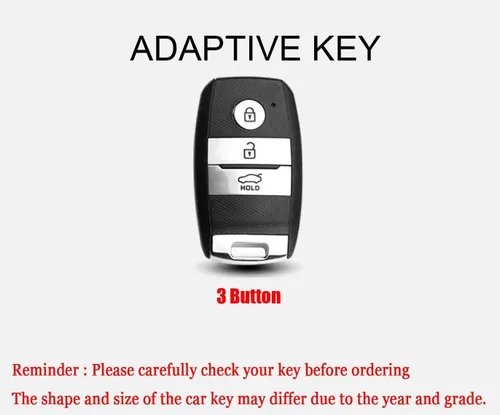Miniatura 2 de Funda para llave compatible con Kia K3 K5 Cerato Soft TPU Llavero Keyshell Key Holder Key Protector 3 Botón Rojo