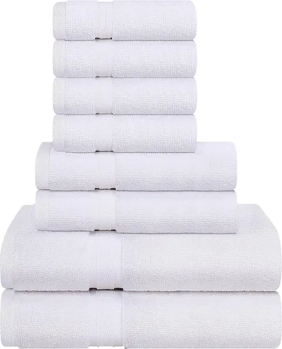 Miniatura 12 de Towel and Linen - Juego de toallas Mart color borgoña, 2 toallas de baño, 2 toallas de mano y 4 paños de 2 capas de baja torsión de 600 GSM, hilado