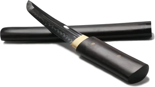 Miniatura 3 de siwode Katana corta y afilada hecha a mano, espada real samurái ninja japonesa (T10 templada) de 15 pulgadas