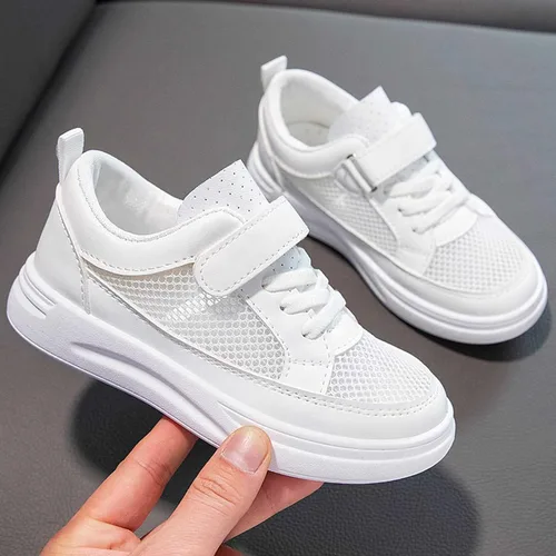 Miniatura 6 de IWIHMIV Zapatos deportivos de malla transpirable antideslizante para niños y niñas, para correr, deportes, caminar, zapatos deportivos cómodos