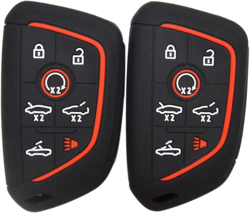 Miniatura 7 de Funda protectora de goma de silicona para llavero inteligente con control remoto para 7 botones, Chevrolet Corvette C8 2020 2021 2022 2023 Negro
