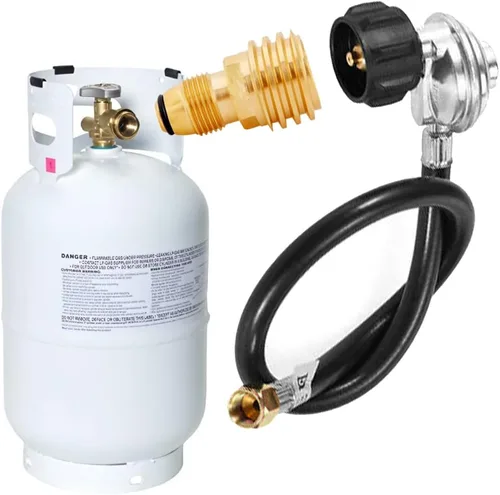 Miniatura 4 de Uenede El adaptador de tanque de propano de latón convierte la válvula de servicio del tanque POL LP en manguera QCC1/Type1 o Regualtor Conexión