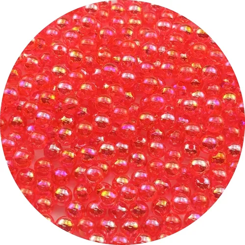 Miniatura 85 de 2000 cuentas redondas acrílicas de 0.157 pulgadas (0.157 in), cuentas espaciadoras de colores AB con agujero para bricolaje, pulseras, collares