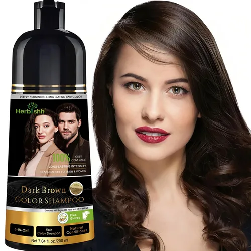 Miniatura 17 de Herbishh Paquete de Viaje Champú Tinte para el Cabello en Sobre + 1 Sobre de Mascarilla Capilar de Argán (Negro, 1 sobre)