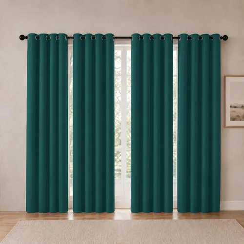 Miniatura 42 de Cortinas de oscurecimiento de habitación de 45 pulgadas de largo para dormitorio y sala de estar, cortinas térmicas aislantes con ojales