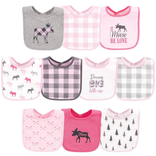 Miniatura 28 de Hudson - Babero unisex de algodón para bebé, baberos de algodón, talla única , Cactus rosa