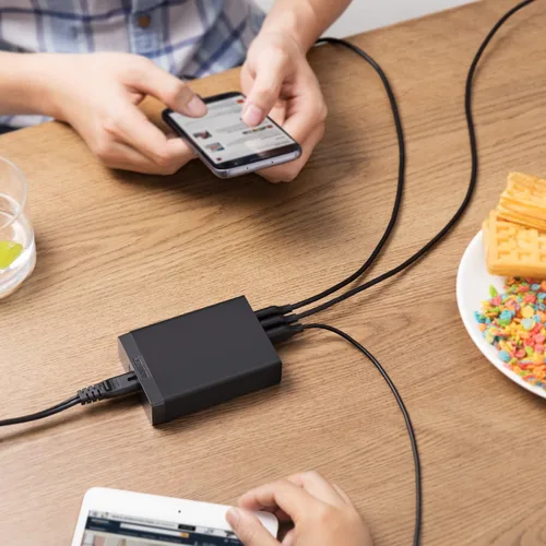 Miniatura 2 de Anker Cargador, estación de carga USB de 60 W y 6 puertos, cargador PowerPort 6 Multi USB para iPhone 14/13 Series, iPad Pro/Air/Mini, Galaxy Negro