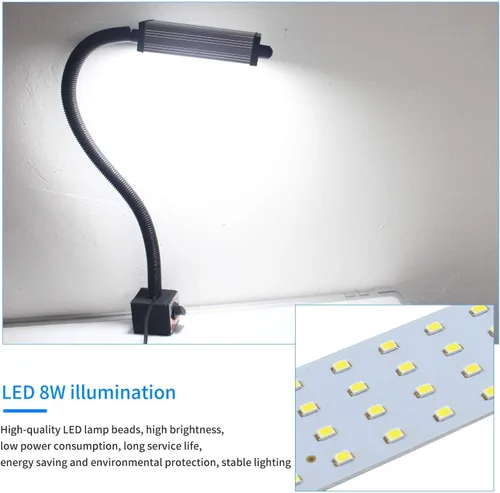 Miniatura 7 de Luz de trabajo magnética, luz LED para máquina con 44 LED, resistente al agua con cuello de cisne de 19 pulgadas, clasificación IP66, 800 lúmenes
