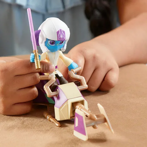 Miniatura 4 de Star Wars: Young Jedi Adventures LYS Solay - Figura y bicicleta Speeder, figuras de acción y vehículos a escala de 4 pulgadas, juguetes de Star