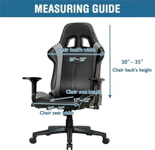 Miniatura 4 de H.VERSAILTEX Funda elástica para silla de videojuegos, para computadora, reclinable, con volantes, sin silla, 2 piezas, color marrón