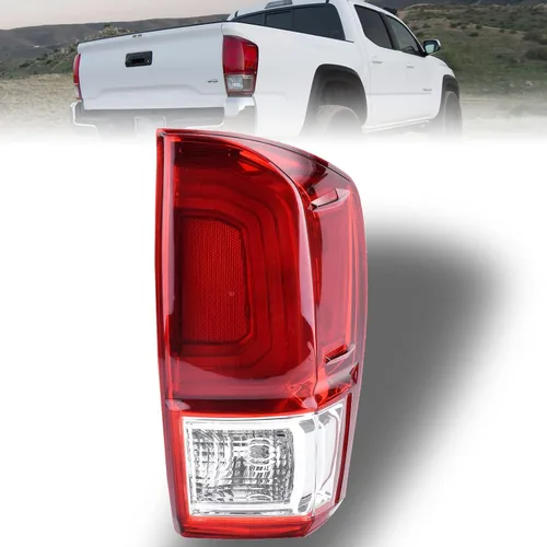 Lámpara trasera de luz trasera compatible con Toyota Tacoma 2016-2022 Conjunto de señal de freno de luz trasera derecha del lado del pasajero con