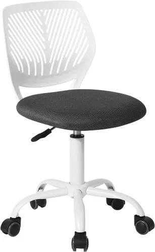 Miniatura 14 de FurnitureR Silla de escritorio para adolescentes, niños y niñas, silla de tareas con malla transpirable y polipropileno con respaldo medio, altura