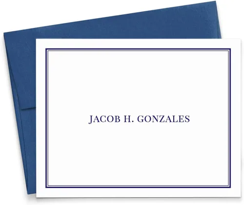Modern Pink Paper Papelería personalizada para hombres o mujeres, tarjetas de notas plegables personalizadas, tu elección de colores y cantidad