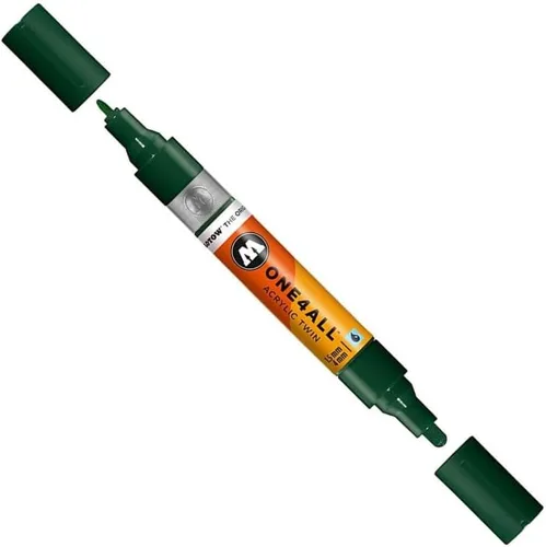 Miniatura 32 de Molotow ONE4ALL - Marcador acrílico de doble bomba, puntas de 0.059 in y 0.157 in, luz Amazonas, 1 cada uno (227.423)