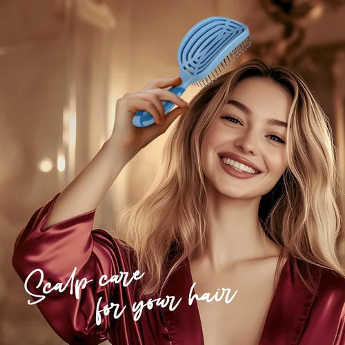 Miniatura 8 de NuWay® DoubleC® Pro - Cepillo profesional para desenredar el cabello, cepillo patentado de doble curva para el cuidado del cuero cabelludo