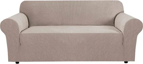 Miniatura 96 de H.VERSAILTEX Fundas elásticas para sofá, fundas de sofá para perros, fundas para sofá de 3 asientos con tela jacquard gruesa a cuadros con parte