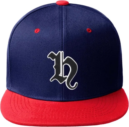 Miniatura 411 de Daxton Gorra clásica con visera de billete plano con letras del alfabeto inglés antiguo de la A a la Z