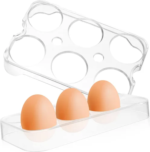 Miniatura 8 de Zerodeko 8 estantes de almacenamiento de huevos, bandejas de almacenamiento de huevos, puerta lateral del refrigerador, organizador de huevos