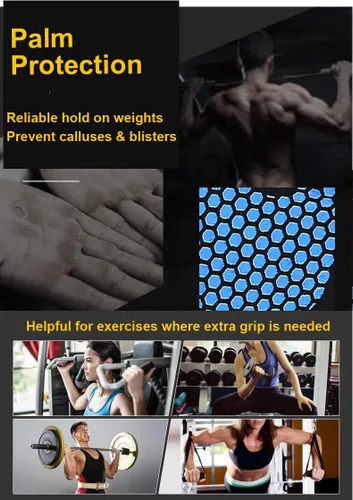 Miniatura 6 de SUJAYU Guantes de entrenamiento para mujeres y hombres, guantes de mano desnuda para levantamiento de pesas, agarres de peso para mujeres, guantes