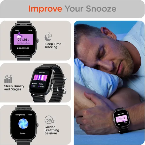 Miniatura 5 de HyperGear FIT X2 Smartwatch + monitor de actividad física con pantalla LCD IPS grande de 2 pulgadas, frecuencia cardíaca, oxígeno en sangre, calidad