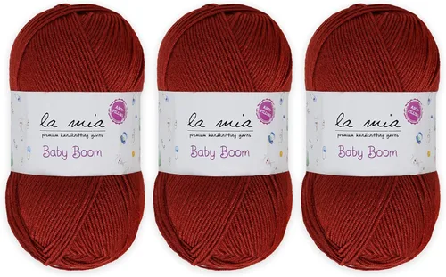 Miniatura 75 de 1 madeja La Mia Baby Boom, hilo acrílico 100% antipilling para tejer y ganchillo para tejer y ganchillo, 3.53 oz (3.5 onzas) / 820.2 ft