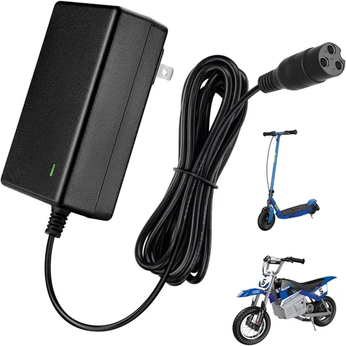 24V Scooter eléctrico Razor Cargador para Razor MX350 Dirt Bike MX400 Dirt Rocket PR200, E100 E200 E300 E500 Quad Pocket Mod Sports Mod Motocicleta