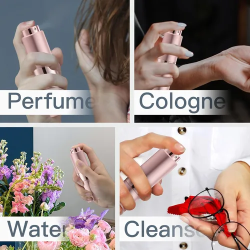 Miniatura 4 de Botella de perfume de viaje rellenable de Owlyee: spray de colonia mini para rellenar - vaporizador de fragancia vacío para hombres - tamaño grande