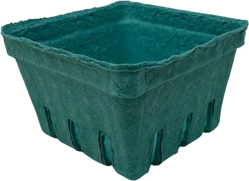Miniatura 2 de Contenedor verde de la cesta de la pulpa de la baya de la fruta de la fibra de la pinta para los tomates de la fresa de los arándanos