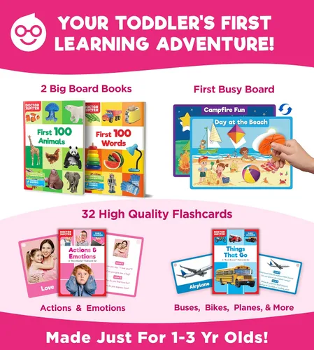 Miniatura 2 de Doctor Jupiter Mi Primera Caja de Aprendizaje Juguetes para Niños Pequeños de 1-2-3 años Actividades de Aprendizaje y Educación para Niñas de 1+
