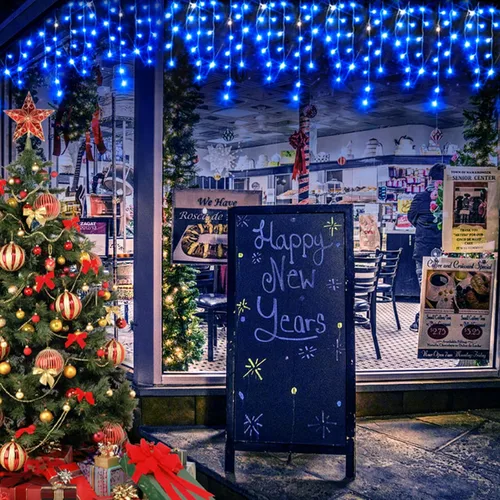 Miniatura 6 de Hezbjiti - Luces de Navidad para decoración al aire libre, 1600 luces LED de 164 pies, 8 modos, 320 gotas, guirnalda de luces para decoración