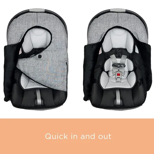 Miniatura 5 de liuliuby Fundas de asiento de coche de invierno para bebé Funda para asiento de coche infantil para bebé Accesorios Doona Toldo de forro polar