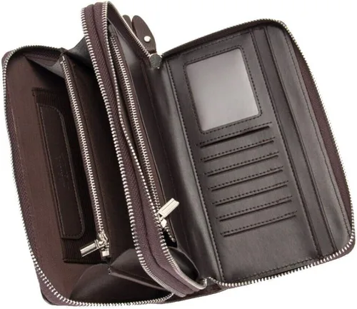 Miniatura 5 de Hebetag Cartera de cuero para hombre, organizador de muñeca