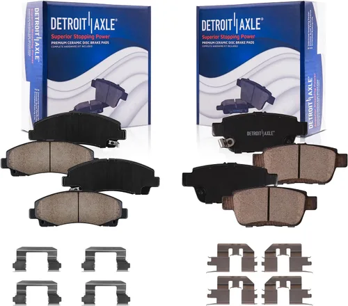 Miniatura 106 de Detroit Axle - Pastillas de Freno Delantero Izquierdo Reemplazo de Pinza de Disco para Dodge Ram 1500 Dakota Mitsubishi Raider - Juego de 3 piezas