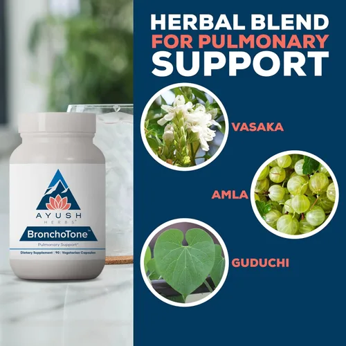 Miniatura 4 de Ayush Herbs Bronchotone - Suplemento de apoyo bronquial, respiratorio y de apoyo inmunológico para mujeres y hombres, adultos, suplemento de cuidado