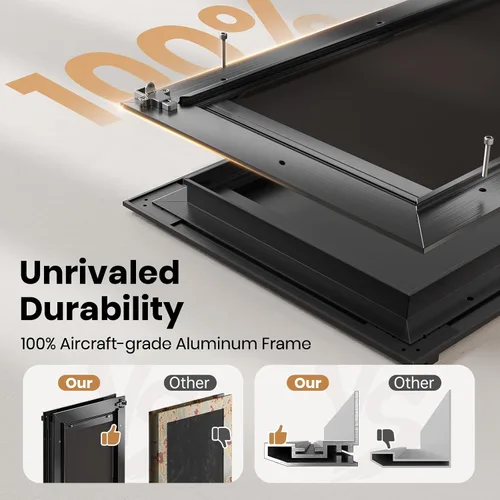 Miniatura 3 de Puerta XL para Perro de Aluminio para Puerta Exterior, Puerta Extra Grande para Perro, Puerta Resistente para Mascotas, Dobles Solapas Magnéticas