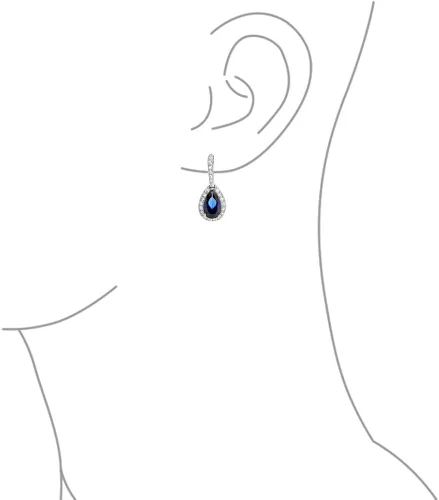 Miniatura 5 de Bridal Jewelry Set 7-15 CT Vintage Style Halo Cubic Zirconia AAA CZ Huggie Pierced Snap Drop Teardrop Screw Back Clip On Earrings For Women Prom